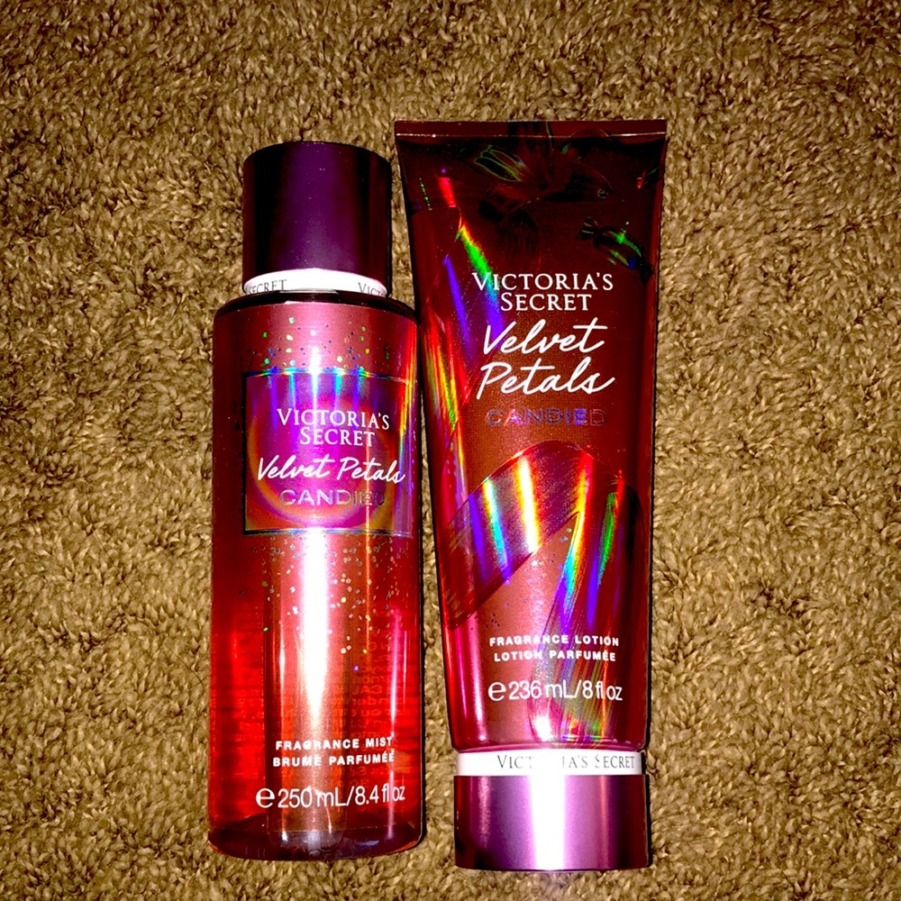 Victoria Secret VELVET PETAL CANDIED set new- not sealed no box.